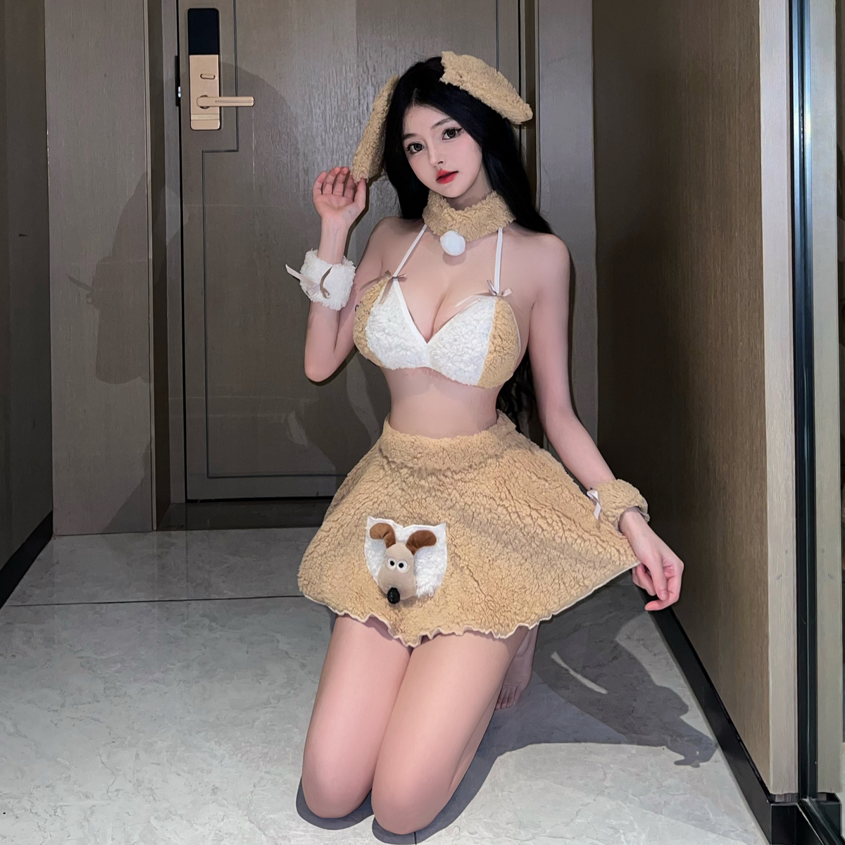 Honey Bunny Plush Lingerie Costume Set