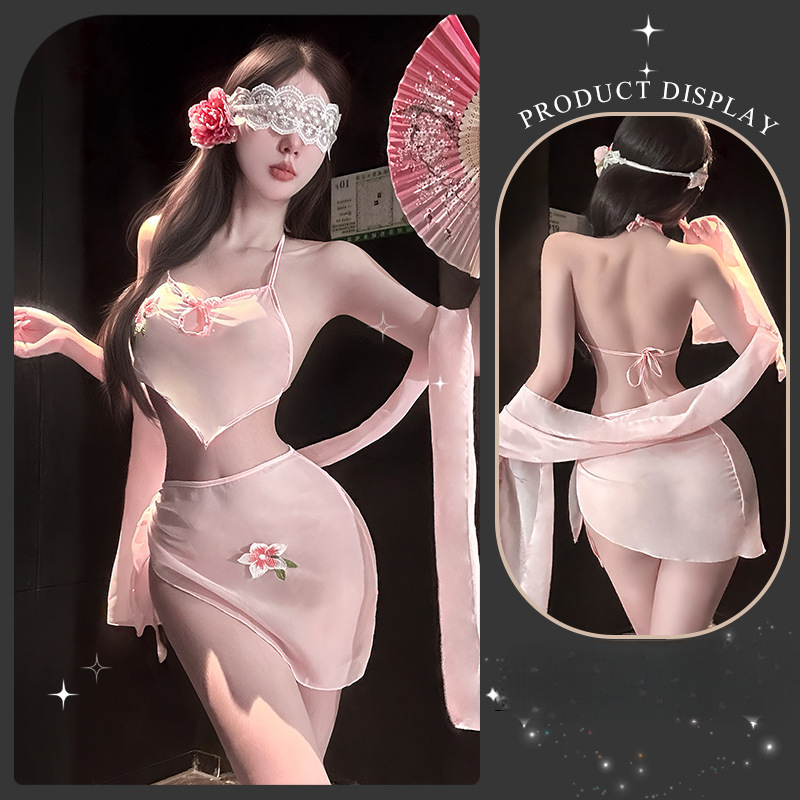 Blossom After Dark 3-Piece Halter Lingerie Set
