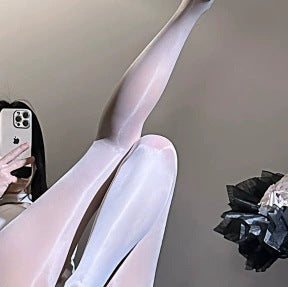 Midnight Allure Glossy Sheer Tights