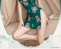 Emerald Bloom Floral Lingerie Dress