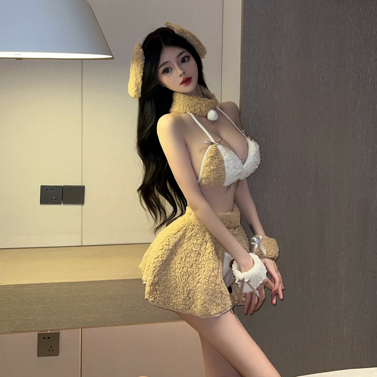 Honey Bunny Plush Lingerie Costume Set