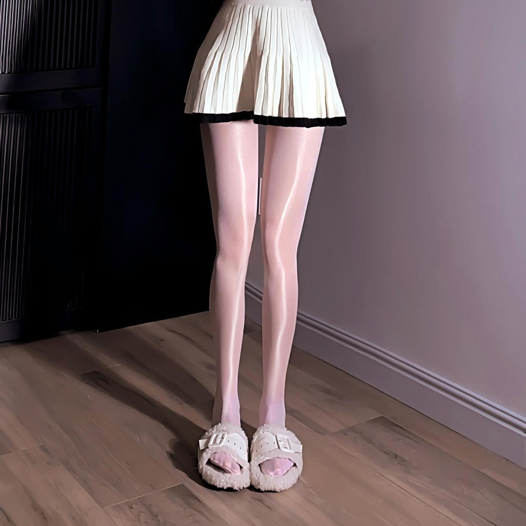 Midnight Allure Glossy Sheer Tights