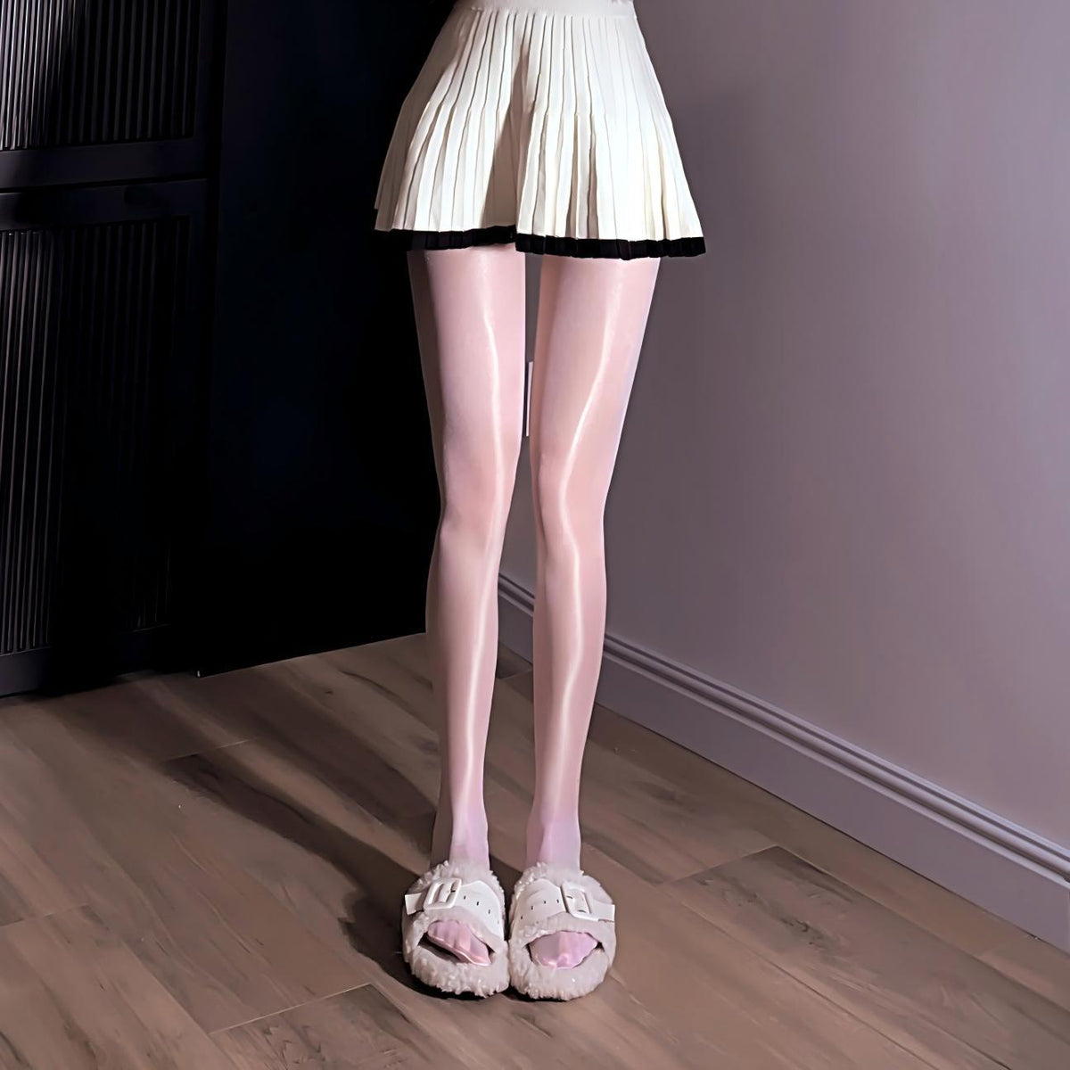 Midnight Allure Glossy Sheer Tights