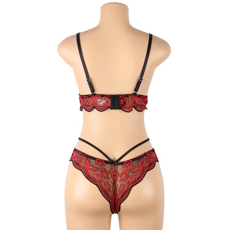 Curve Allure Plus Size Strappy Lace Lingerie Set