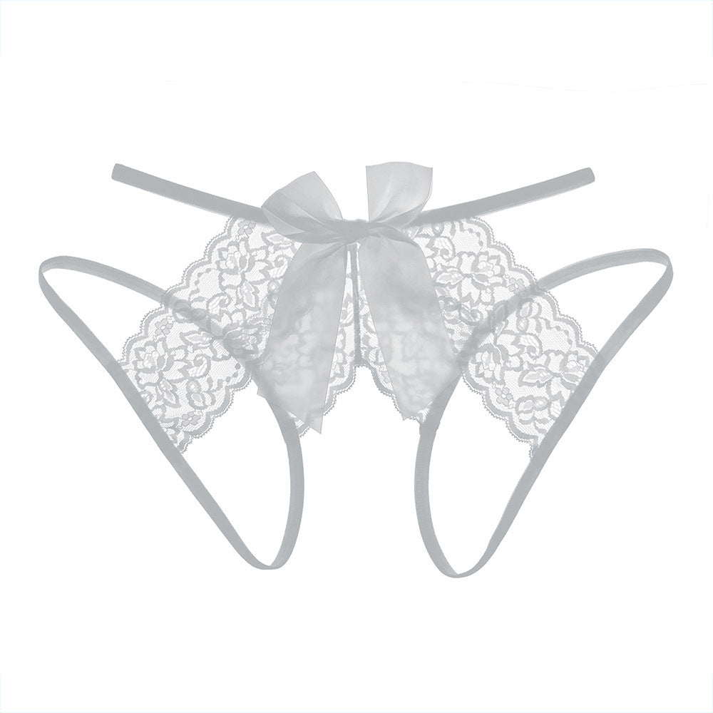 Floral Lace & Bow Strappy Panties