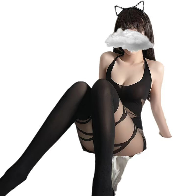 Midnight Muse Black Cutout Bodystocking