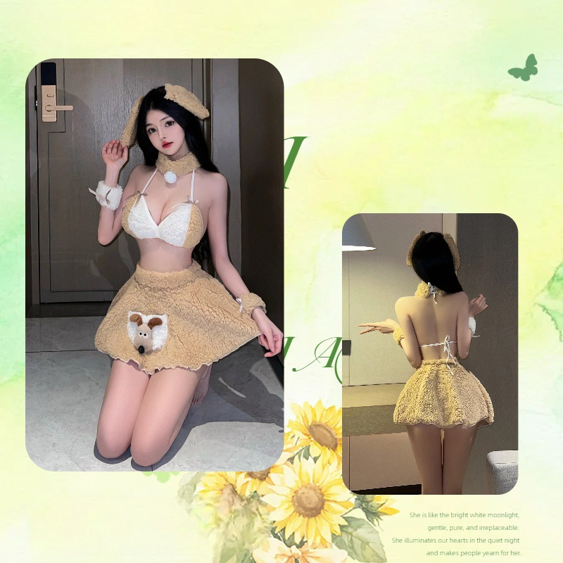 Honey Bunny Plush Lingerie Costume Set