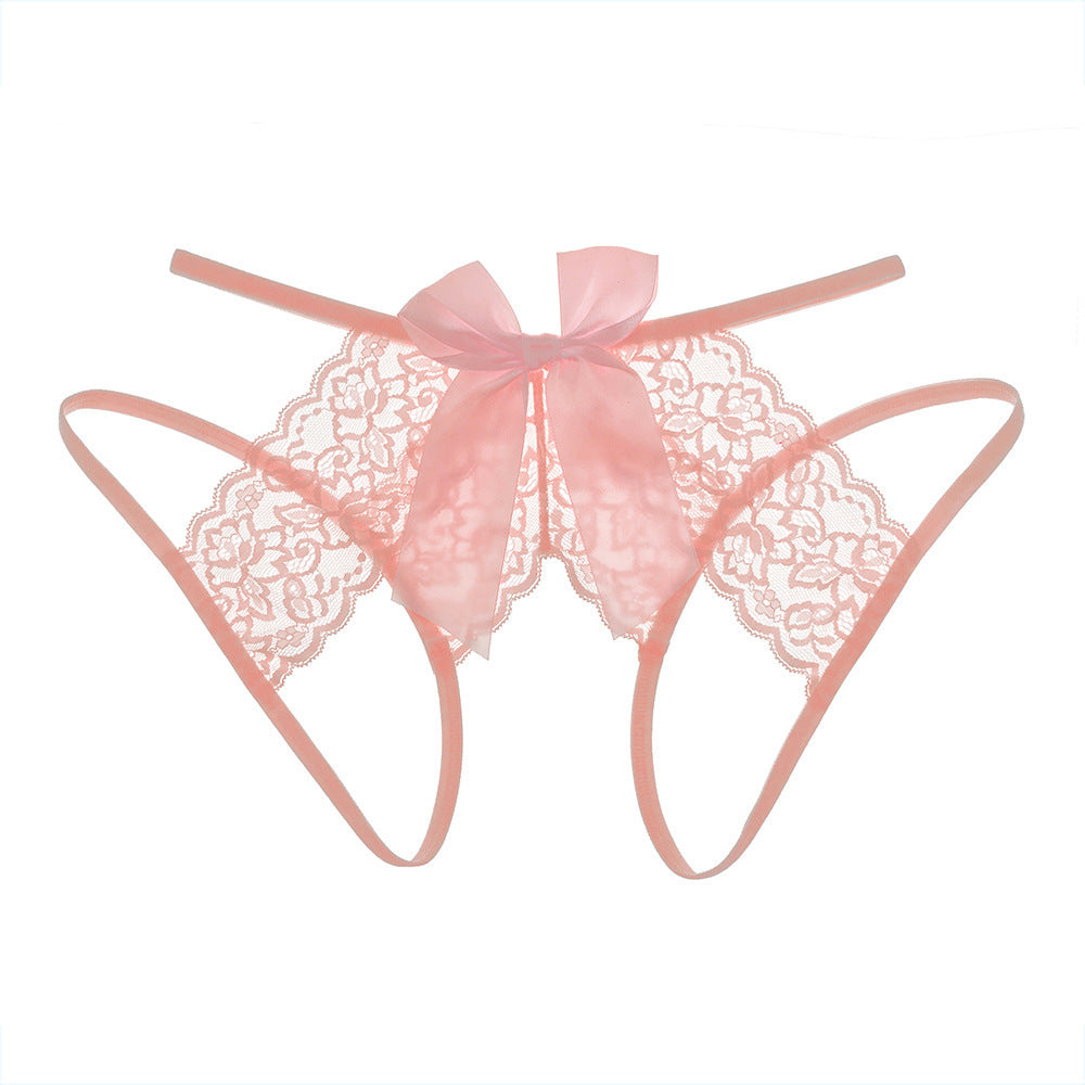 Floral Lace & Bow Strappy Panties