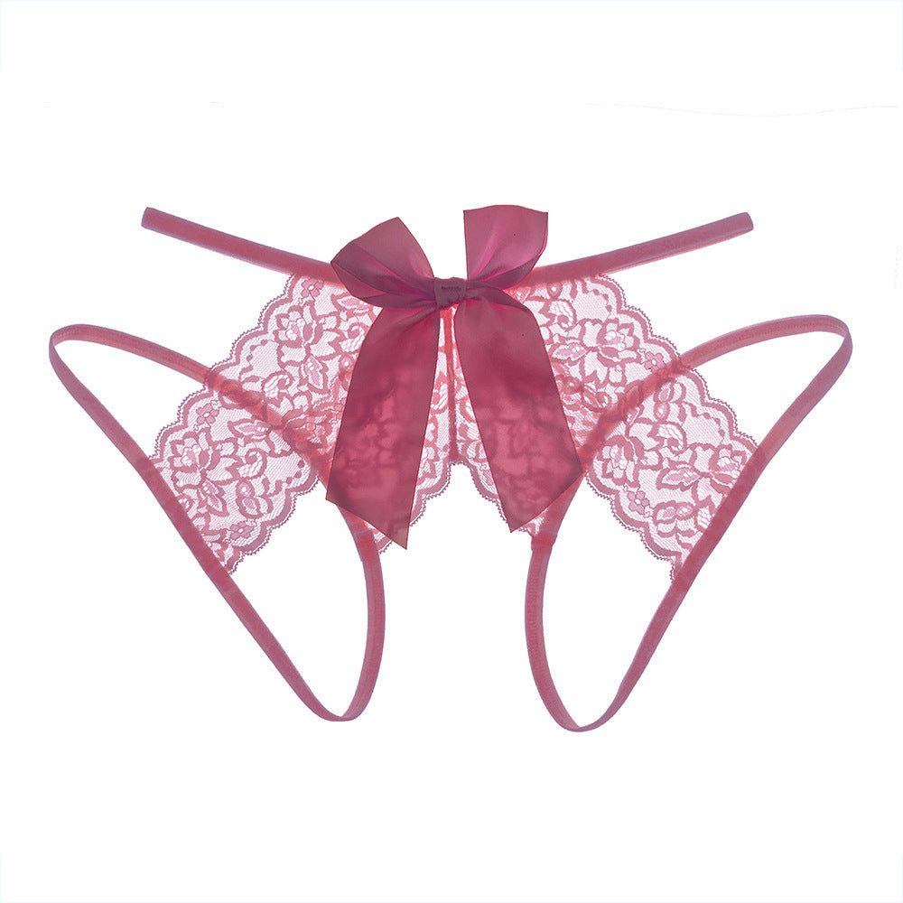 Floral Lace & Bow Strappy Panties