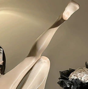 Midnight Allure Glossy Sheer Tights
