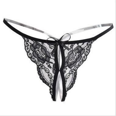 After Dark Floral Lace Open-Crotch Panties