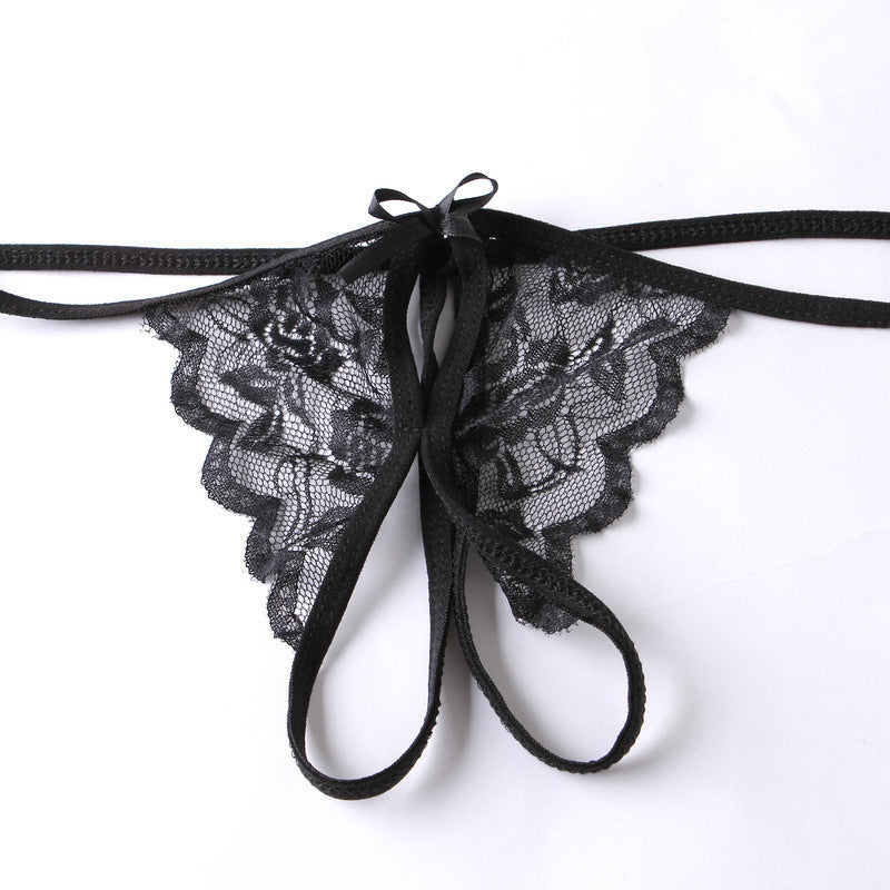 After Dark Floral Lace Open-Crotch Panties