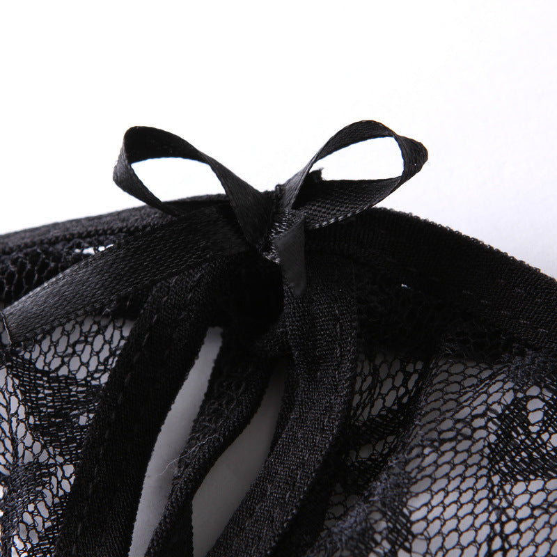 After Dark Floral Lace Open-Crotch Panties
