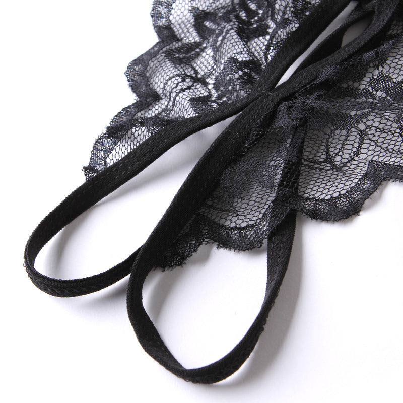 After Dark Floral Lace Open-Crotch Panties