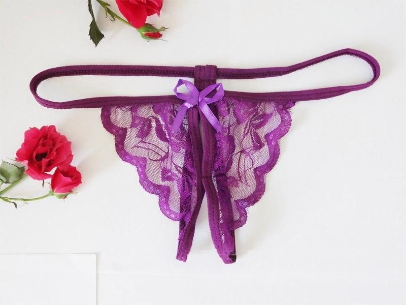 After Dark Floral Lace Open-Crotch Panties